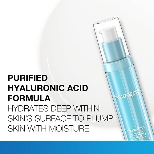 Neutrogena Hydro Boost Hydrating Hyaluronic Acid Serum, Oil-Free and Non-Comedogenic Face Serum Formula for Glowing Complexion, Oil-Free & Non-Comedogenic, 1 fl. oz - Image 6