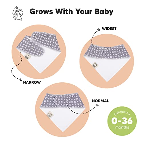 10-Pack Organic Baby Bandana Bibs - Organic Cotton Bandana Bibs for Boys, Girls - Super Absorbent Bandana Drool Bibs - Teething Bibs - Baby Bibs for Infant, Toddler (MONOS) - Image 8