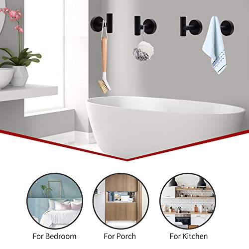 Bathroom Hardware Set, 5/10/20pcs Bathroom Hardware Set, Stainless Steel Bath Hardware Set Including 16" Hand Towel Bars, Toilet Paper Holders, Towel Rings, Robe Towel Hooks (5pcs, Black) - Image 4