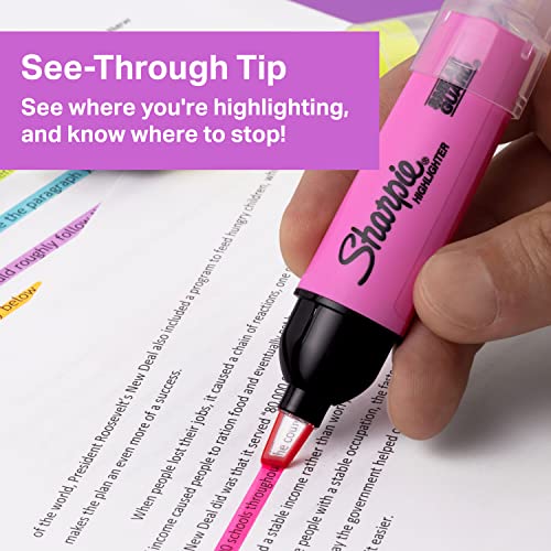 SHARPIE Clear View Highlighters, Chisel Tip, Assorted Colors, 4 Count - Image 6