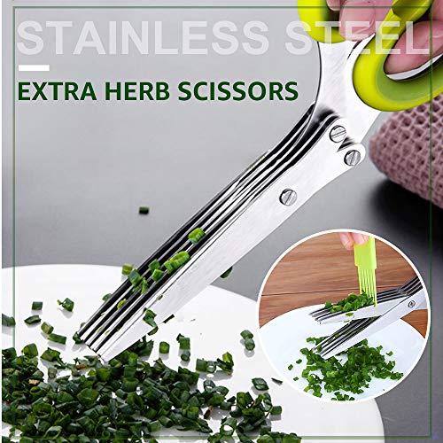 ONEBOM Kitchen Shears 2 Pack,Multi Function Kitchen Scissors Heavy Duty 304 Stainless Steel,for Chicken,Meat,Fish - Image 2