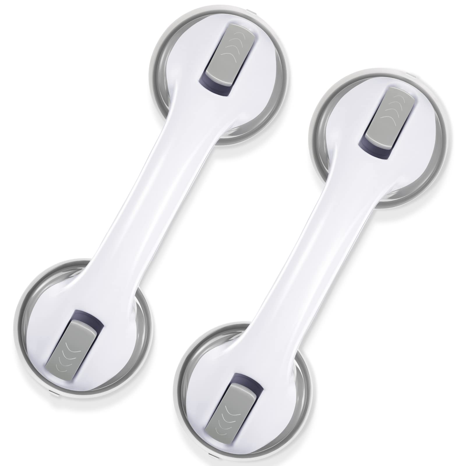 Shower Handle 12 inch Grab Bars for Bathtubs and Showers, Strong Hold Suction Cup Handle, Safety Bars for Shower Chair Bench, Bathroom Grab Bar for Seniors, Elderly, Handicap (2 Pack) - Image 3